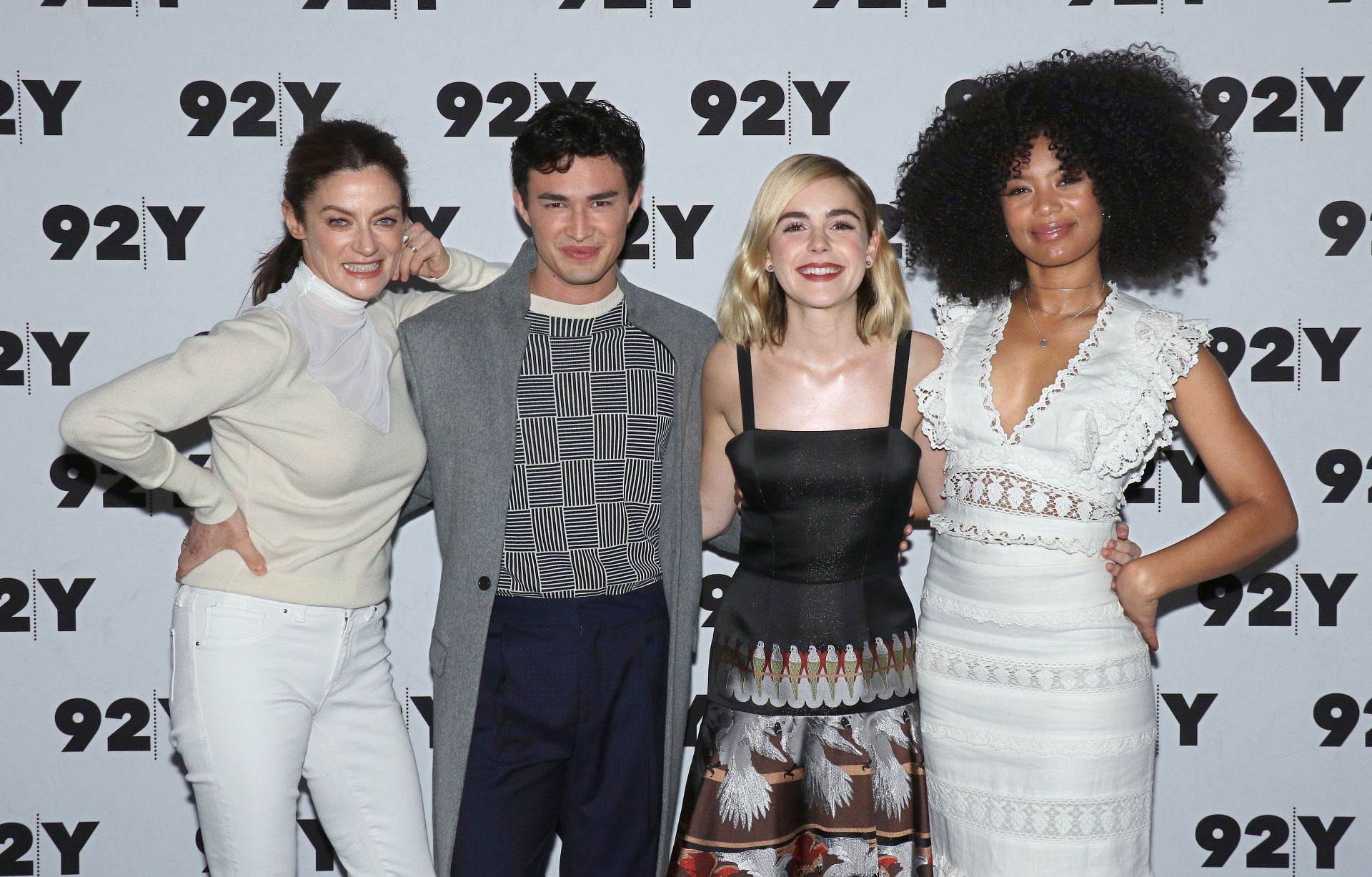The cast members of Netflix's Chilling Adventures of Sabrina (Image via Getty)